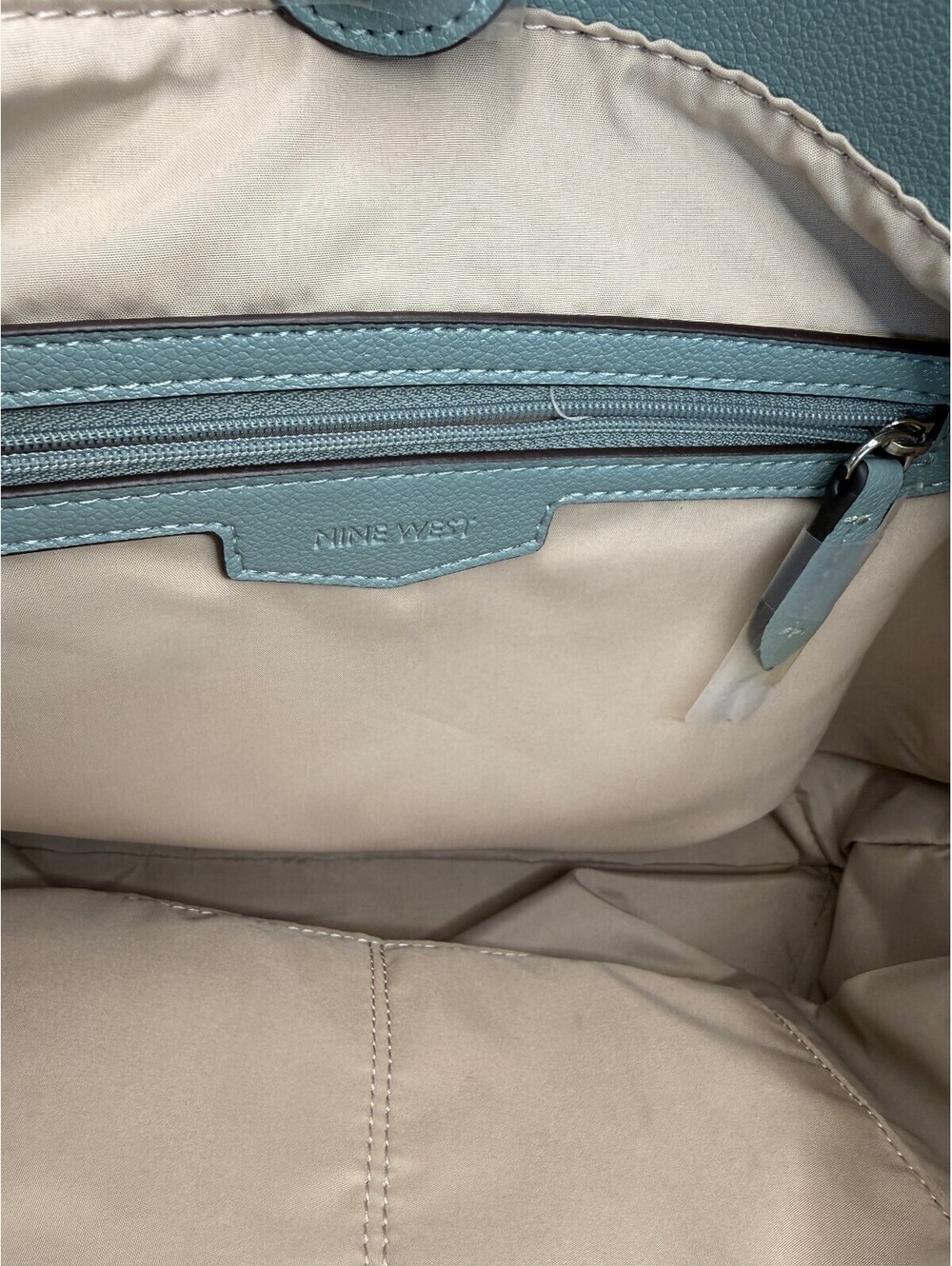 Nine West Light Blue Large Tote Bag NWOT - Picture 7 of 7